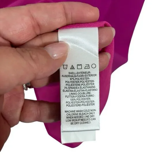 NWT Dress the Population Alexandra Sleeveless Midi Dress Bright Fuschia Size S - Picture 12 of 13